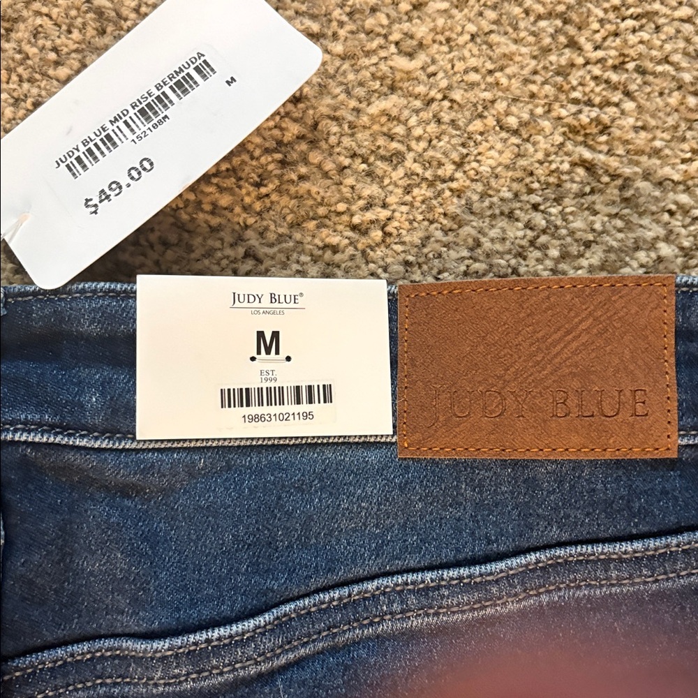 Judy Blue Indigo Denim Shorts - Picture 7 of 11